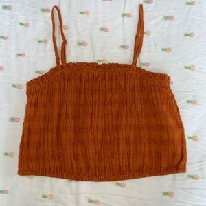 rustic orange crop top
